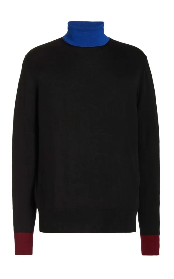 Gabriela Hearst Knitwear Men Jermaine Knit Turtleneck In Tricolor Merino Wool Gabriela Hearst Knitwear Men Jermaine Knit Turtleneck In Tricolor Merino Wool