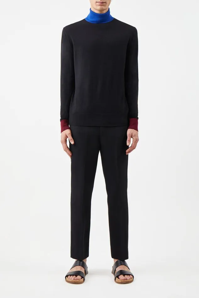 Gabriela Hearst Knitwear Men Jermaine Knit Turtleneck In Tricolor Merino Wool