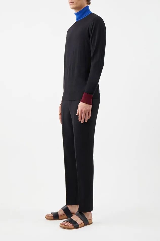 Gabriela Hearst Knitwear Men Jermaine Knit Turtleneck In Tricolor Merino Wool