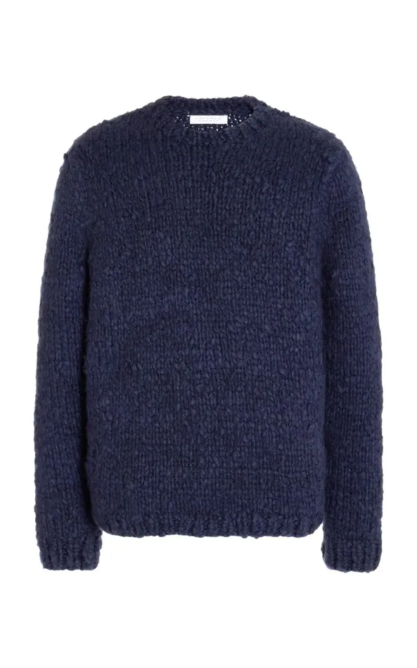 Gabriela Hearst Knitwear Men Lawrence Knit Sweater In Dark Navy Welfat Cashmere Gabriela Hearst Knitwear Men Lawrence Knit Sweater In Dark Navy Welfat Cashmere