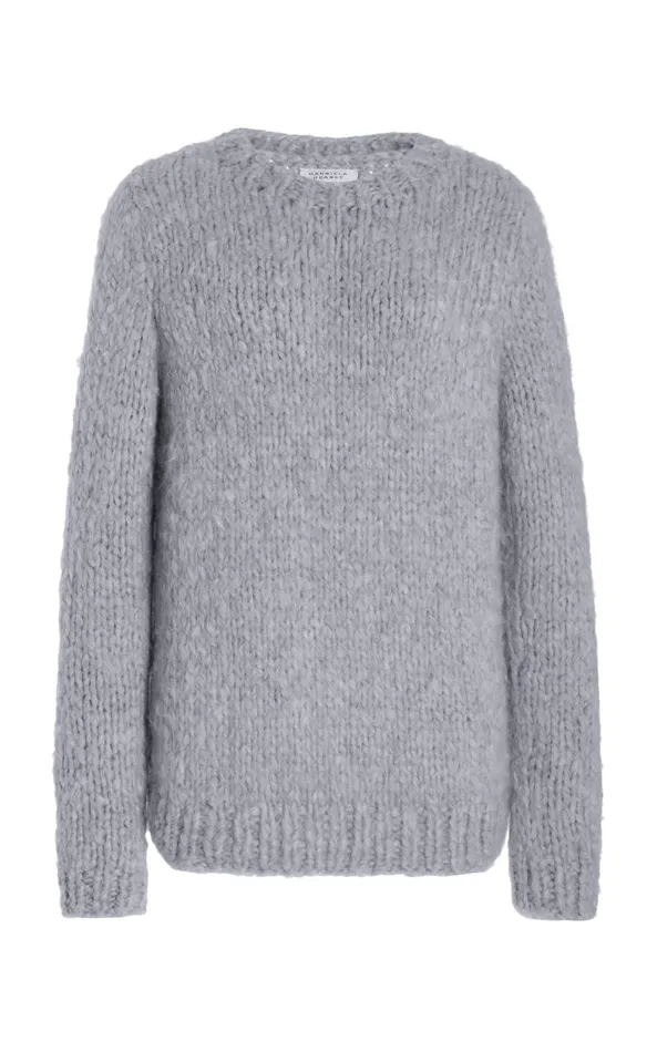 Gabriela Hearst Knitwear Men Lawrence Knit Sweater In Heather Grey Welfat Cashmere Gabriela Hearst Knitwear Men Lawrence Knit Sweater In Heather Grey Welfat Cashmere