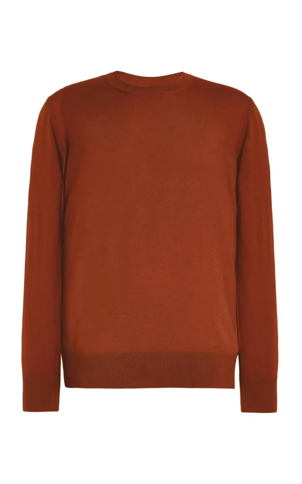 Gabriela Hearst Knitwear Men Palco Knit Crewneck In Copper Merino Wool
