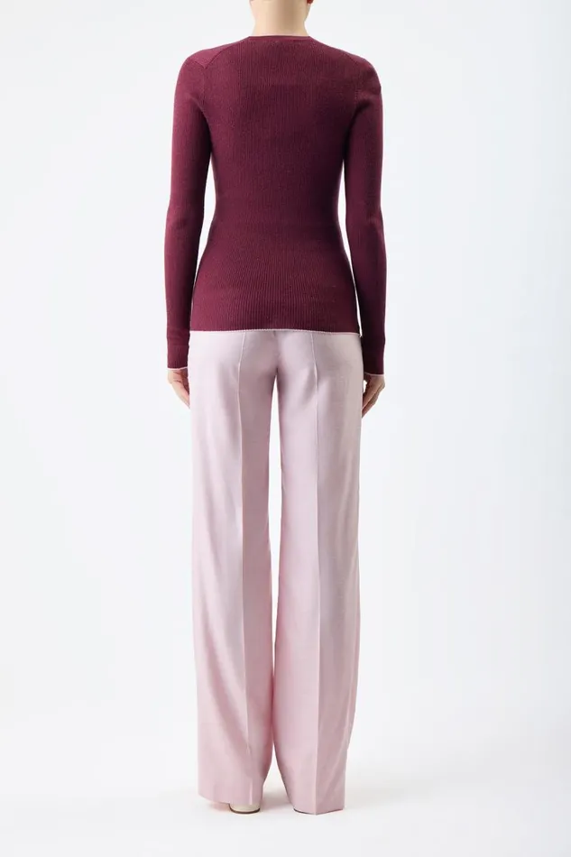 Gabriela Hearst Knitwear Women Addison Knit Cardigan In Bordeaux Cashmere Silk