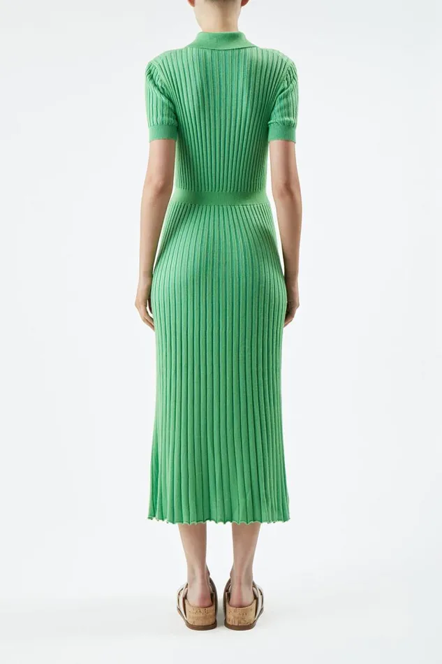 Gabriela Hearst Knitwear Women Amor Knit Dress In Fluorescent Green Cashmere Silk