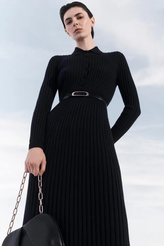Gabriela Hearst Knitwear Women Ardor Knit Dress In Navy Cashmere Silk