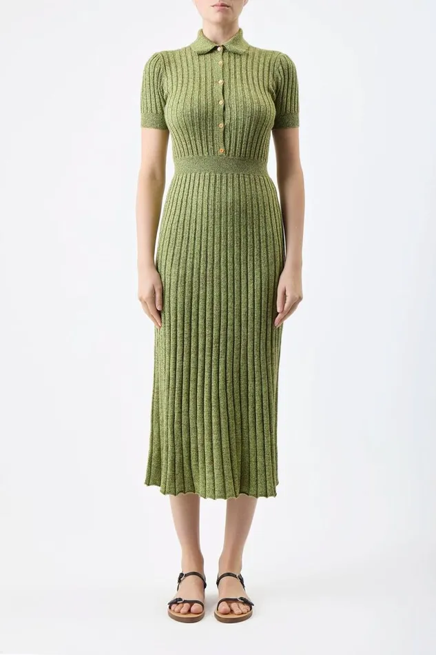 Gabriela Hearst Knitwear Women Avant Knit Dress In Green Multi Cashmere Silk