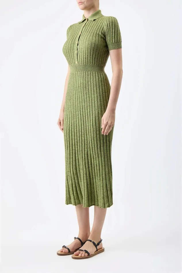 Gabriela Hearst Knitwear Women Avant Knit Dress In Green Multi Cashmere Silk