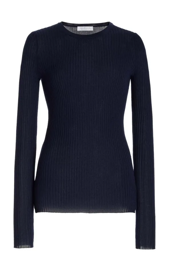 Gabriela Hearst Knitwear Women Browning Knit Sweater In Dark Navy Cashmere Silk