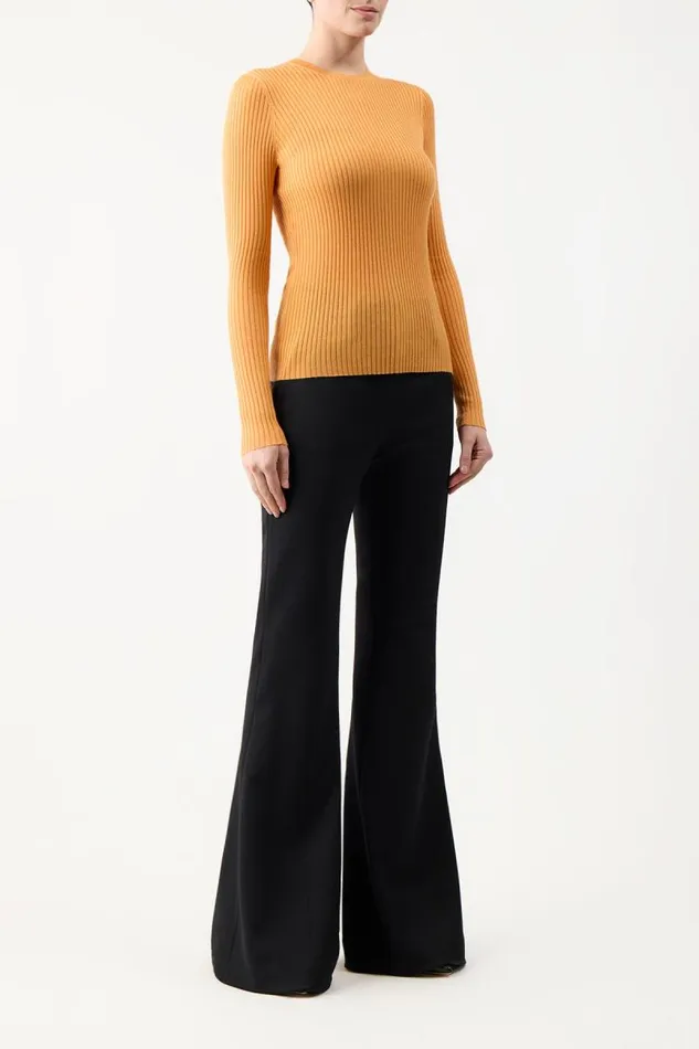 Gabriela Hearst Knitwear Women Browning Knit Sweater In Fluorescent Orange Cashmere Silk