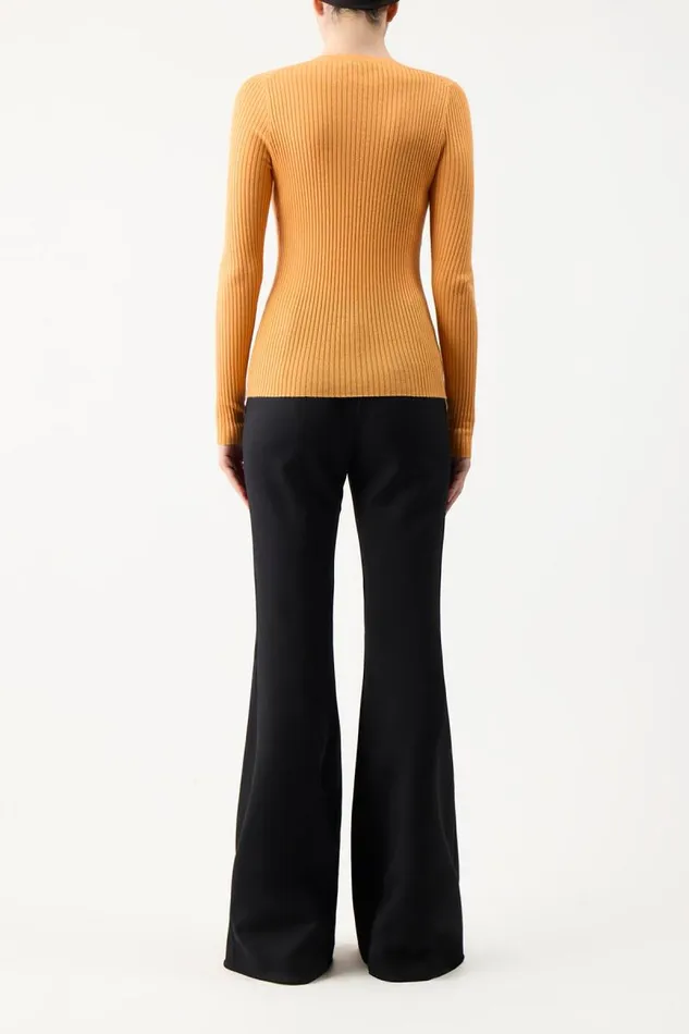 Gabriela Hearst Knitwear Women Browning Knit Sweater In Fluorescent Orange Cashmere Silk