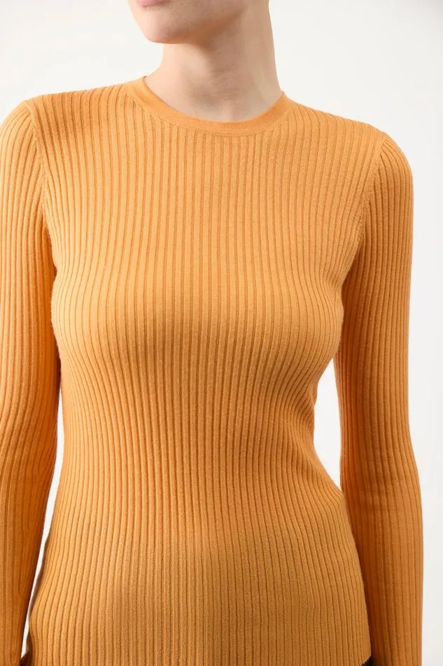 Gabriela Hearst Knitwear Women Browning Knit Sweater In Fluorescent Orange Cashmere Silk
