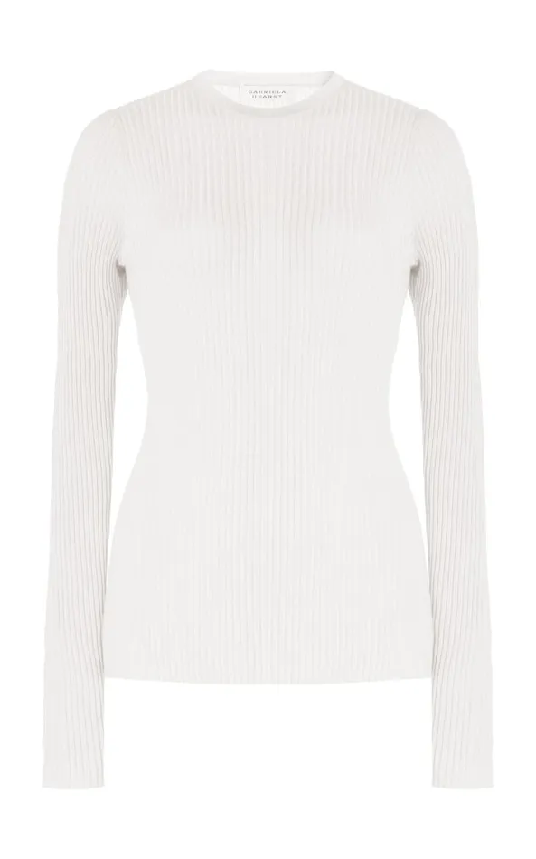 Gabriela Hearst Knitwear Women Browning Knit Sweater In Ivory Cashmere Silk