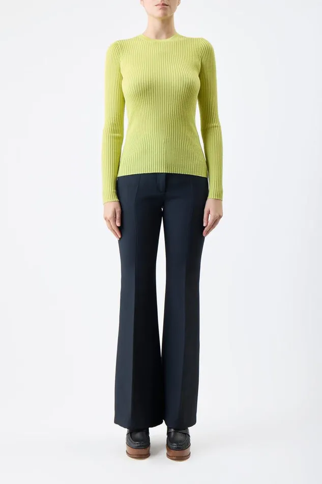Gabriela Hearst Knitwear Women Browning Knit Sweater In Lime Adamite Cashmere Silk