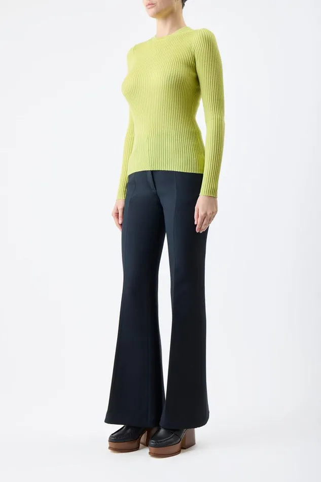 Gabriela Hearst Knitwear Women Browning Knit Sweater In Lime Adamite Cashmere Silk