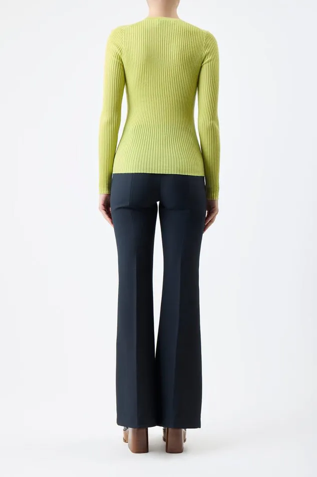 Gabriela Hearst Knitwear Women Browning Knit Sweater In Lime Adamite Cashmere Silk