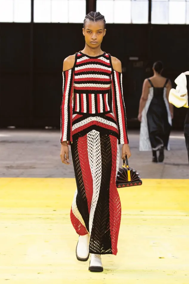 Gabriela Hearst Knitwear Women Carr Macrame Dress In Red Multi Wool