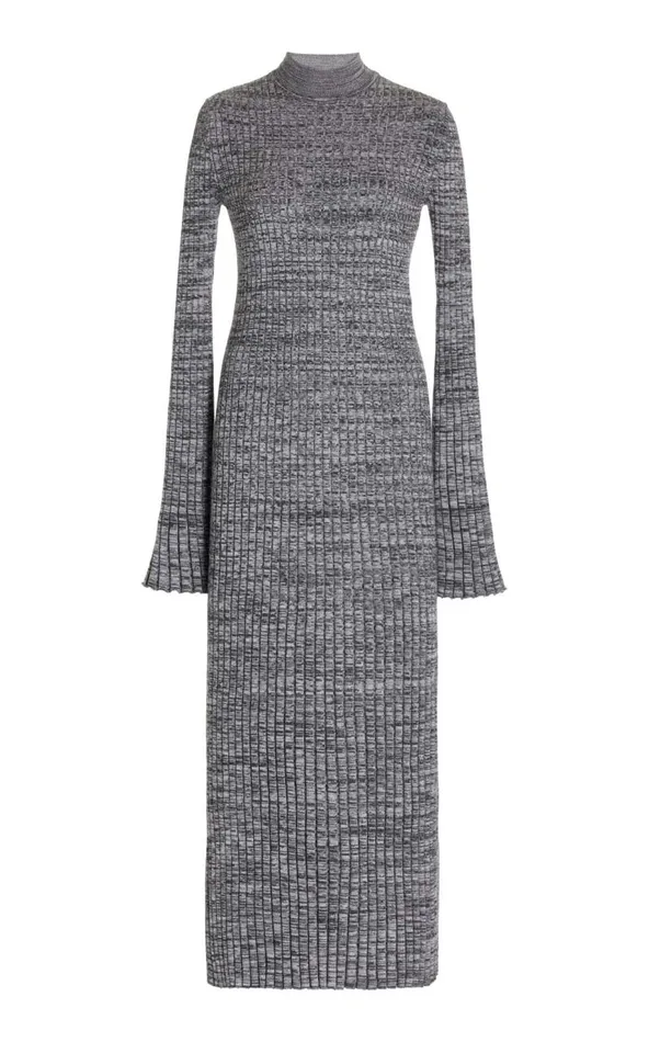 Gabriela Hearst Knitwear Women Castor Knit Dress In Charcoal Melange Cashmere Gabriela Hearst Knitwear Women Castor Knit Dress In Charcoal Melange Cashmere
