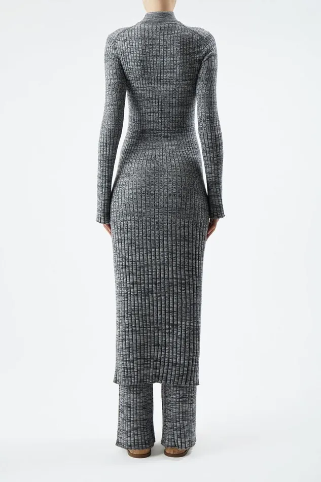 Gabriela Hearst Knitwear Women Castor Knit Dress In Charcoal Melange Cashmere