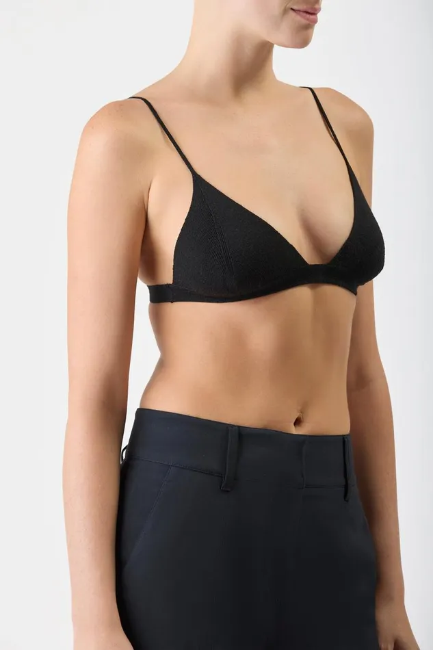 Gabriela Hearst Knitwear Women Chevier Knit Bra In Black Merino Wool
