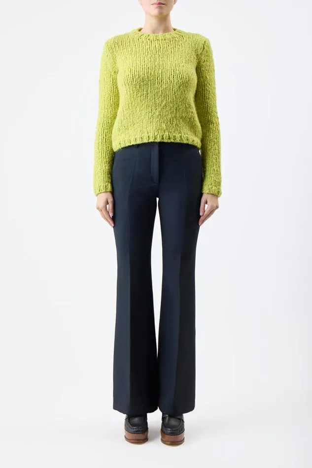 Gabriela Hearst Knitwear Women Dalton Knit Sweater In Lime Adamite Welfat Cashmere