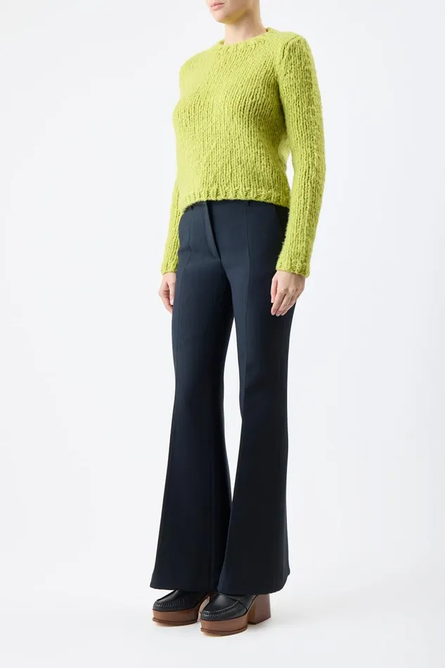 Gabriela Hearst Knitwear Women Dalton Knit Sweater In Lime Adamite Welfat Cashmere