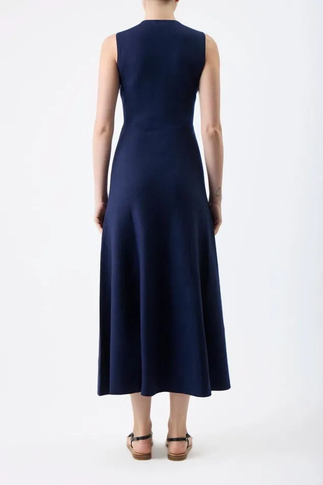 Gabriela Hearst Knitwear Women Doria Knit Dress In Navy Merino Wool Cashmere