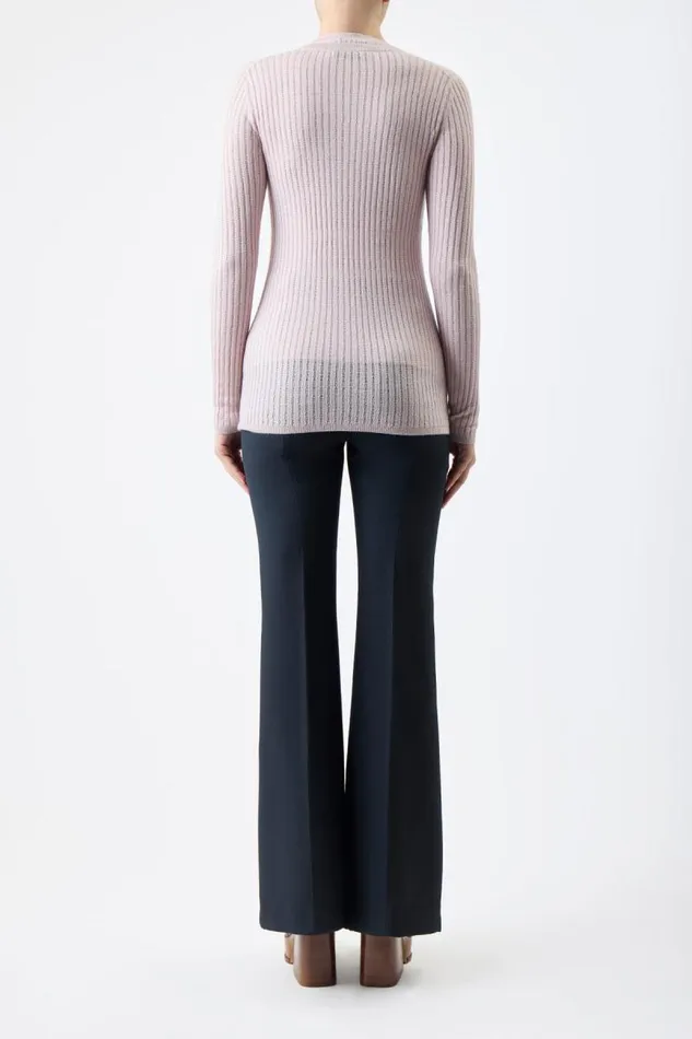 Gabriela Hearst Knitwear Women Emma Pointelle Knit Cardigan In Blush Cashmere Silk