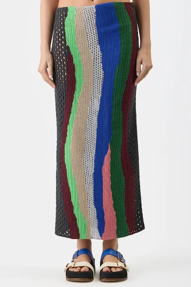 Gabriela Hearst Knitwear Women Fatima Crochet Skirt In Multi Cashmere