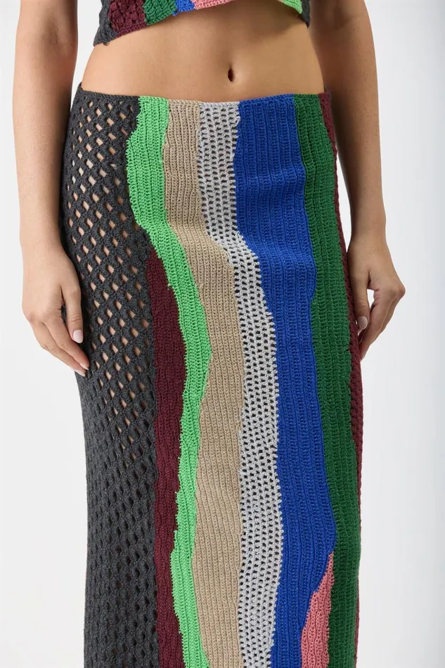 Gabriela Hearst Knitwear Women Fatima Crochet Skirt In Multi Cashmere