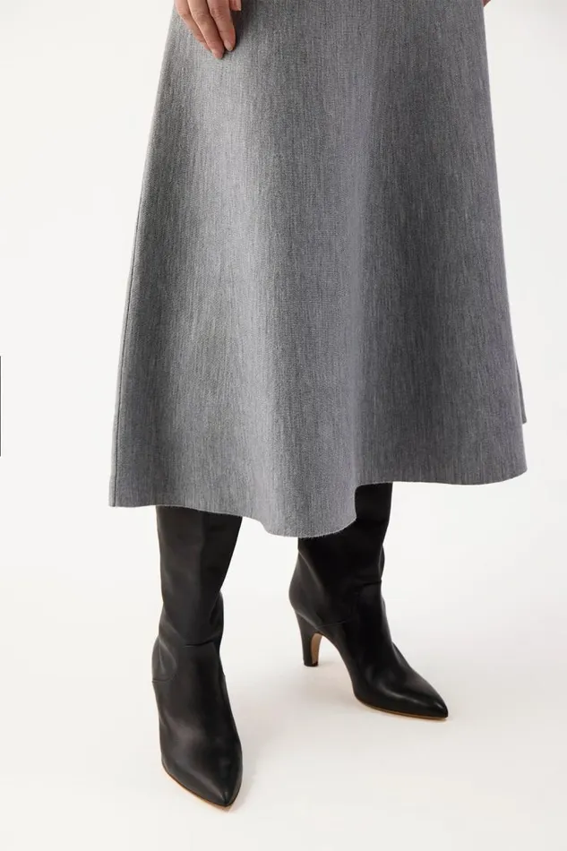 Gabriela Hearst Knitwear Women Freddie Knit Skirt In Heather Grey Merino Wool Cashmere