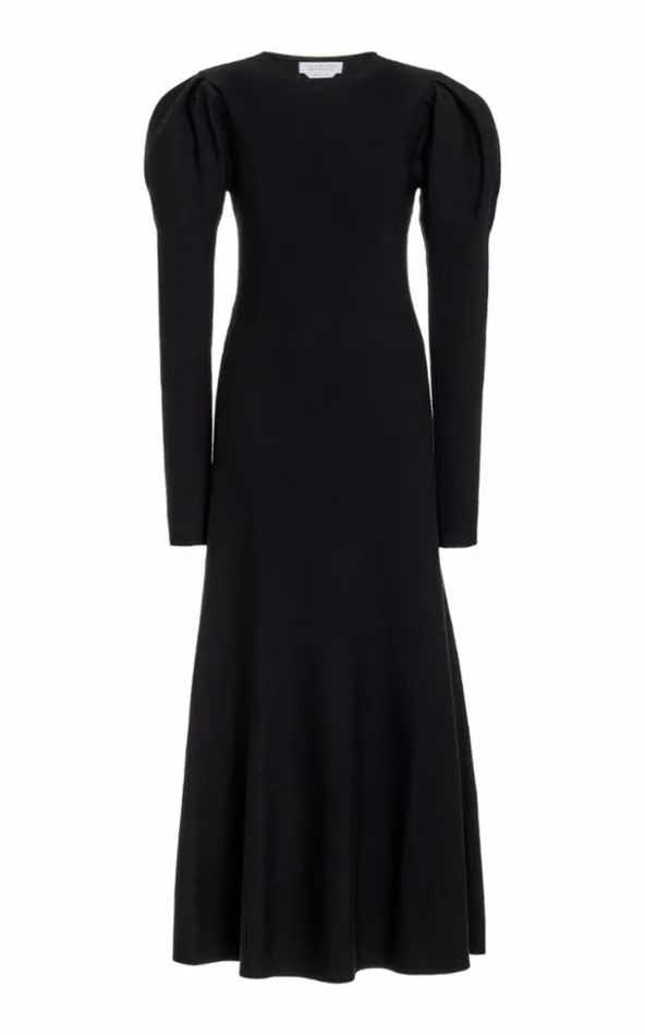 Gabriela Hearst Knitwear Women Hannah Knit Dress In Black Merino Wool Cashmere Gabriela Hearst Knitwear Women Hannah Knit Dress In Black Merino Wool Cashmere