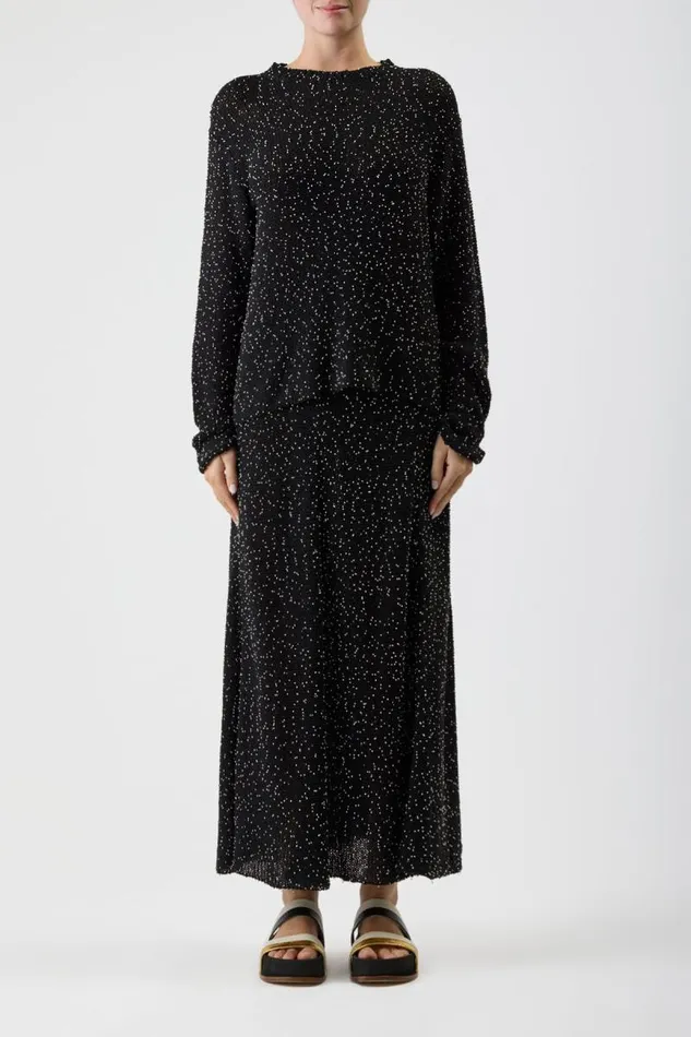 Gabriela Hearst Knitwear Women Jan Oversized Knit Sweater In Black Beaded Silk