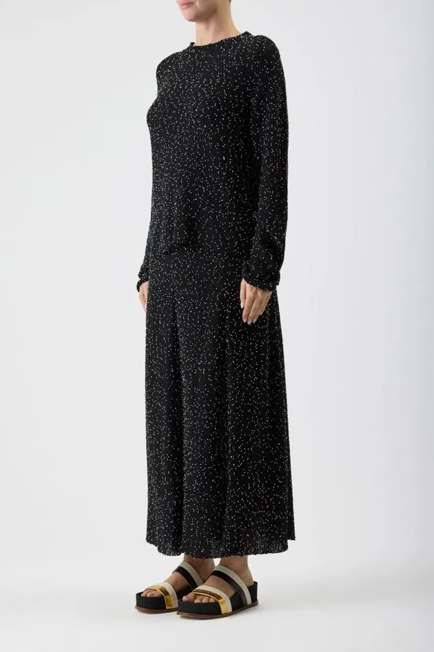 Gabriela Hearst Knitwear Women Jan Oversized Knit Sweater In Black Beaded Silk