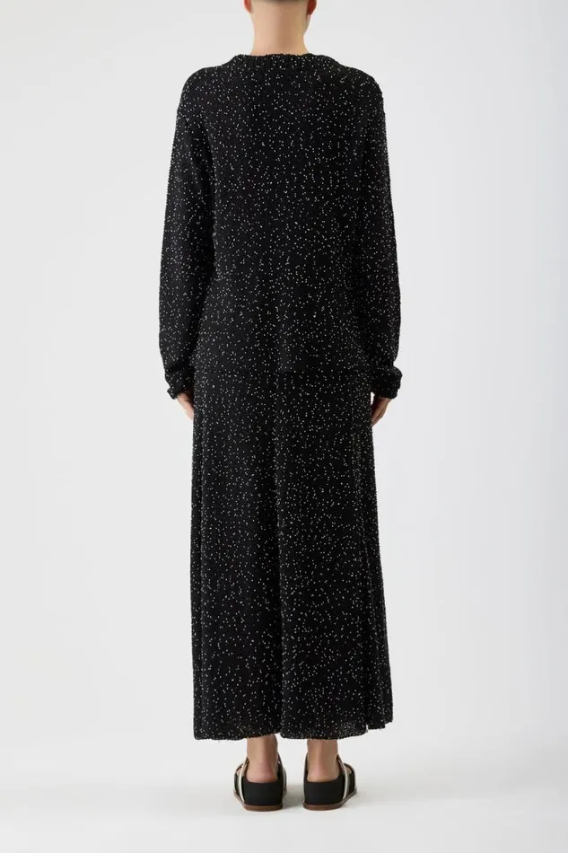 Gabriela Hearst Knitwear Women Jan Oversized Knit Sweater In Black Beaded Silk