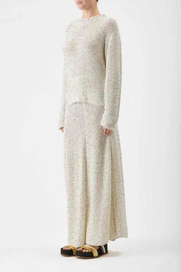 Gabriela Hearst Knitwear Women Jan Oversized Knit Sweater In White Beaded Silk
