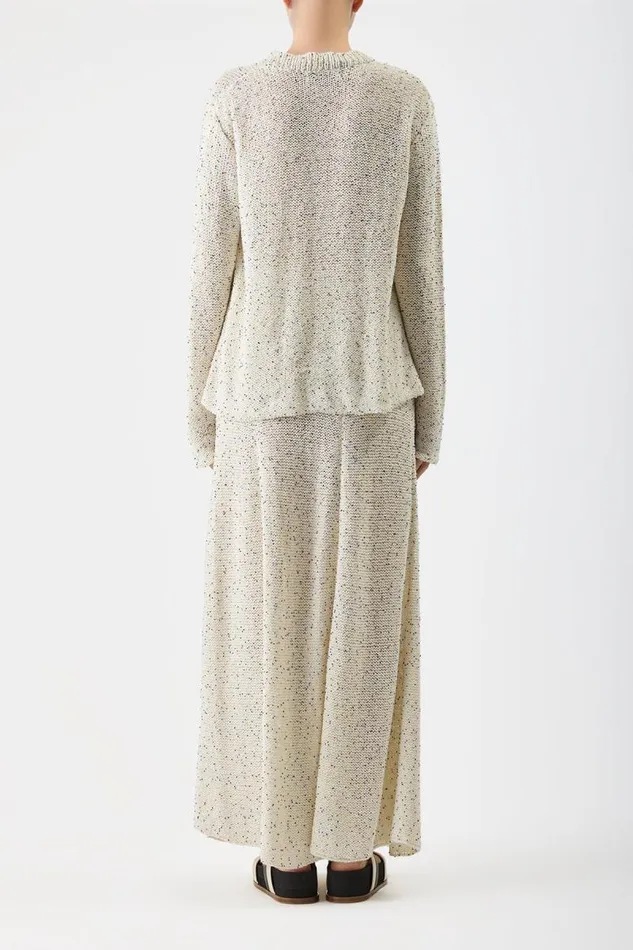 Gabriela Hearst Knitwear Women Jan Oversized Knit Sweater In White Beaded Silk