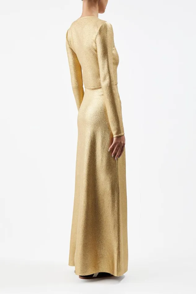 Gabriela Hearst Knitwear Women Katia Knit Cardigan In Gold Merino Wool
