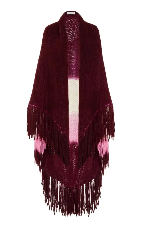 Gabriela Hearst Knitwear Women Lauren Knit Wrap In Dip Dye Bordeaux Multi Welfat Cashmere Gabriela Hearst Knitwear Women Lauren Knit Wrap In Dip Dye Bordeaux Multi Welfat Cashmere