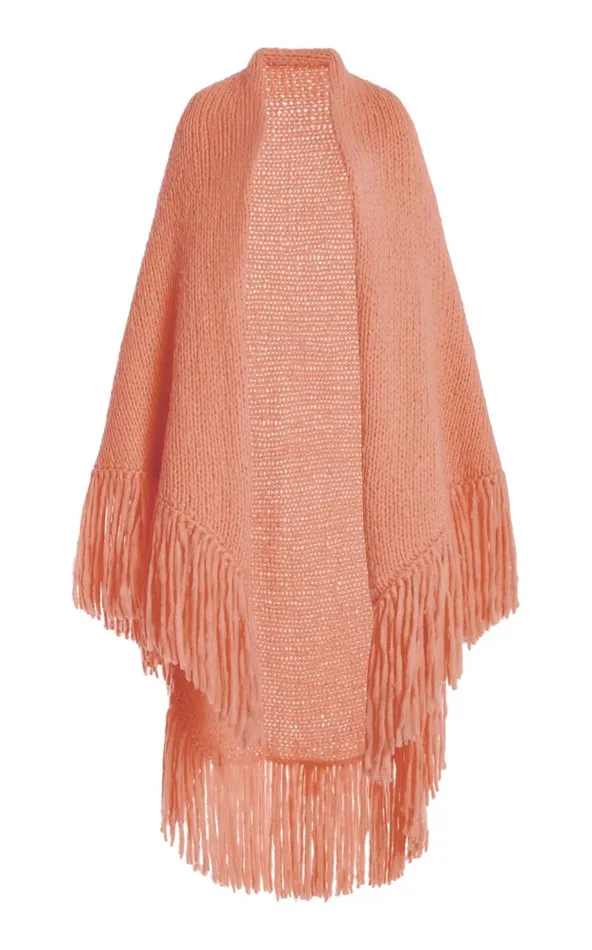 Gabriela Hearst Knitwear Women Lauren Knit Wrap In Watermelon Tourmaline Welfat Cashmere Gabriela Hearst Knitwear Women Lauren Knit Wrap In Watermelon Tourmaline Welfat Cashmere