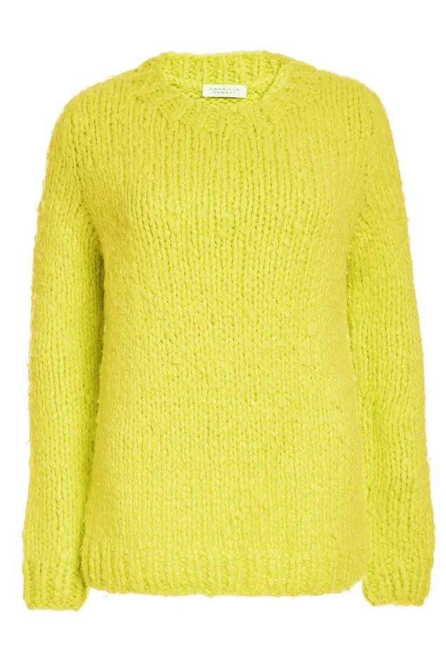 Gabriela Hearst Knitwear Women Lawrence Knit Sweater In Citrine Welfat Cashmere Gabriela Hearst Knitwear Women Lawrence Knit Sweater In Citrine Welfat Cashmere