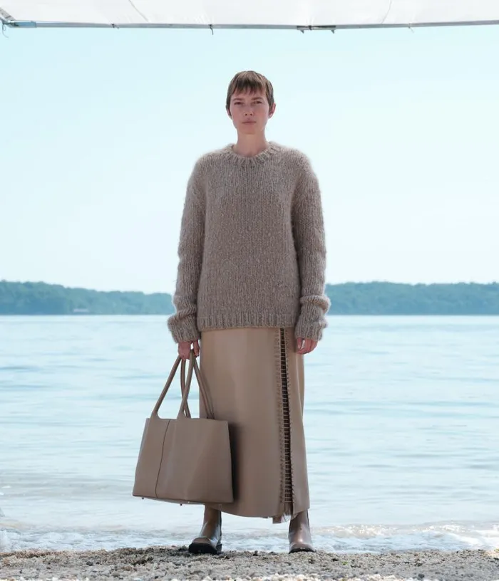 Gabriela Hearst Knitwear Women Lawrence Knit Sweater In Oatmeal Welfat Cashmere