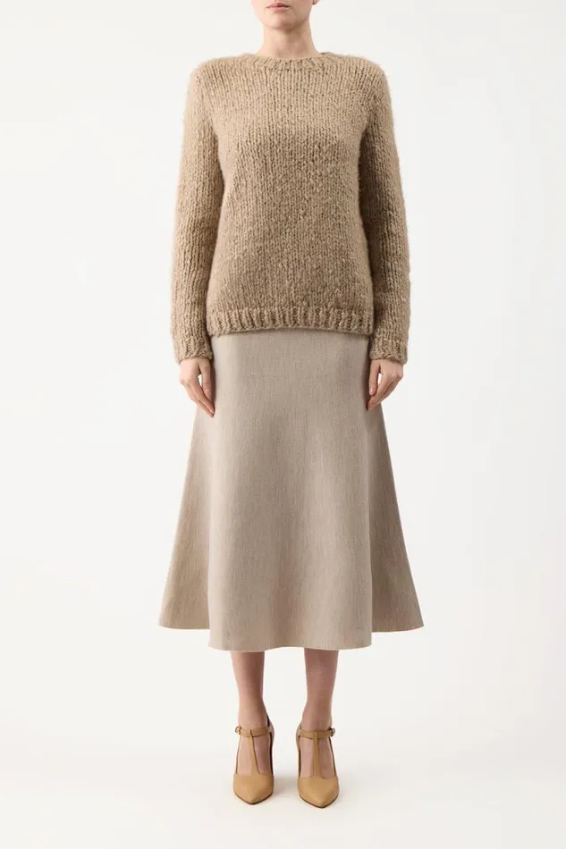 Gabriela Hearst Knitwear Women Lawrence Knit Sweater In Oatmeal Welfat Cashmere