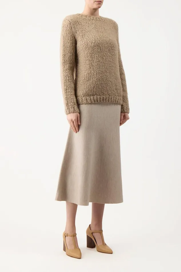 Gabriela Hearst Knitwear Women Lawrence Knit Sweater In Oatmeal Welfat Cashmere
