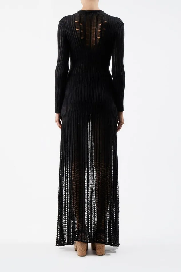 Gabriela Hearst Knitwear Women Maia Knit Dress In Black Shappe Silk