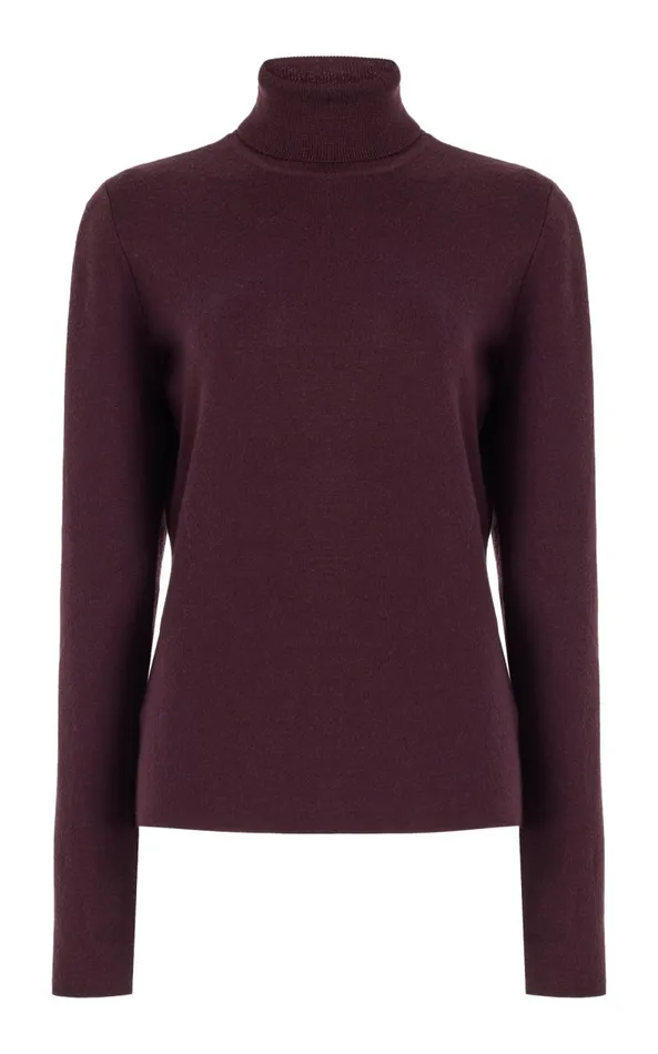 Gabriela Hearst Knitwear Women May Knit Turtleneck In Deep Bordeaux Merino Wool Cashmere Gabriela Hearst Knitwear Women May Knit Turtleneck In Deep Bordeaux Merino Wool Cashmere