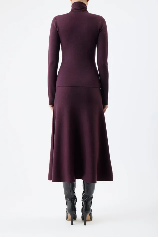 Gabriela Hearst Knitwear Women May Knit Turtleneck In Deep Bordeaux Merino Wool Cashmere