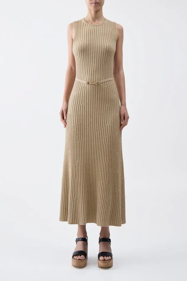 Gabriela Hearst Knitwear Women Meier Knit Dress In Hay Merino Wool Cashmere