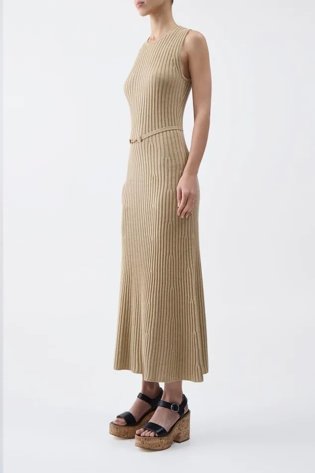 Gabriela Hearst Knitwear Women Meier Knit Dress In Hay Merino Wool Cashmere