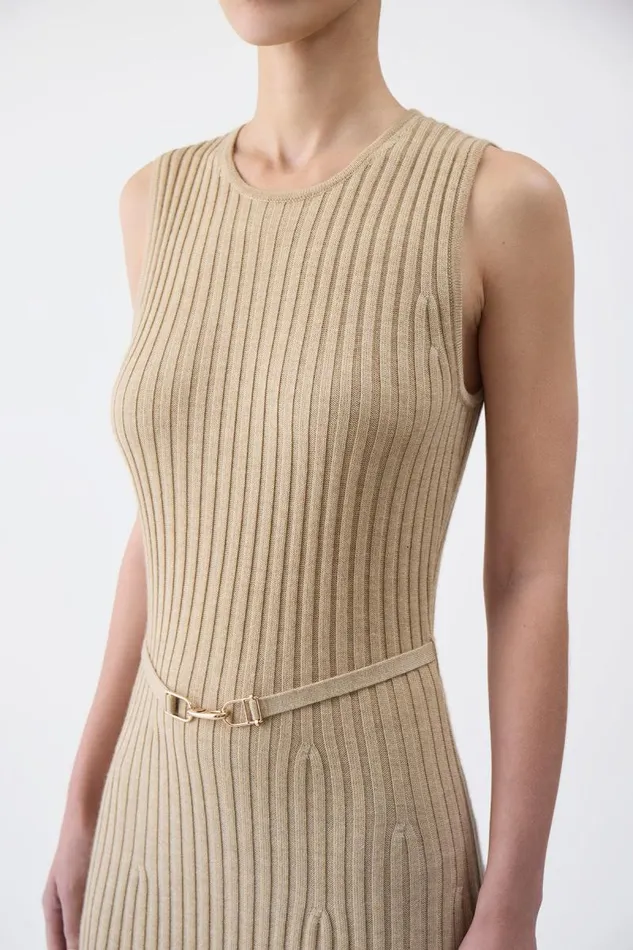 Gabriela Hearst Knitwear Women Meier Knit Dress In Hay Merino Wool Cashmere