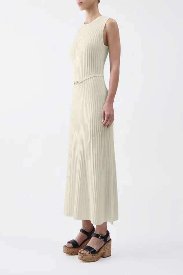 Gabriela Hearst Knitwear Women Meier Knit Dress In Ivory Merino Wool Cashmere